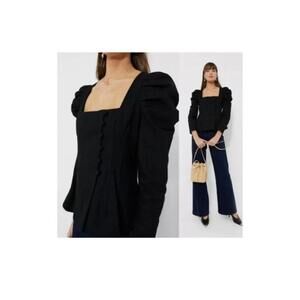 Tuckernuck Black Calla Top Blouse $198 NWT Extra Small XS Sold Out
